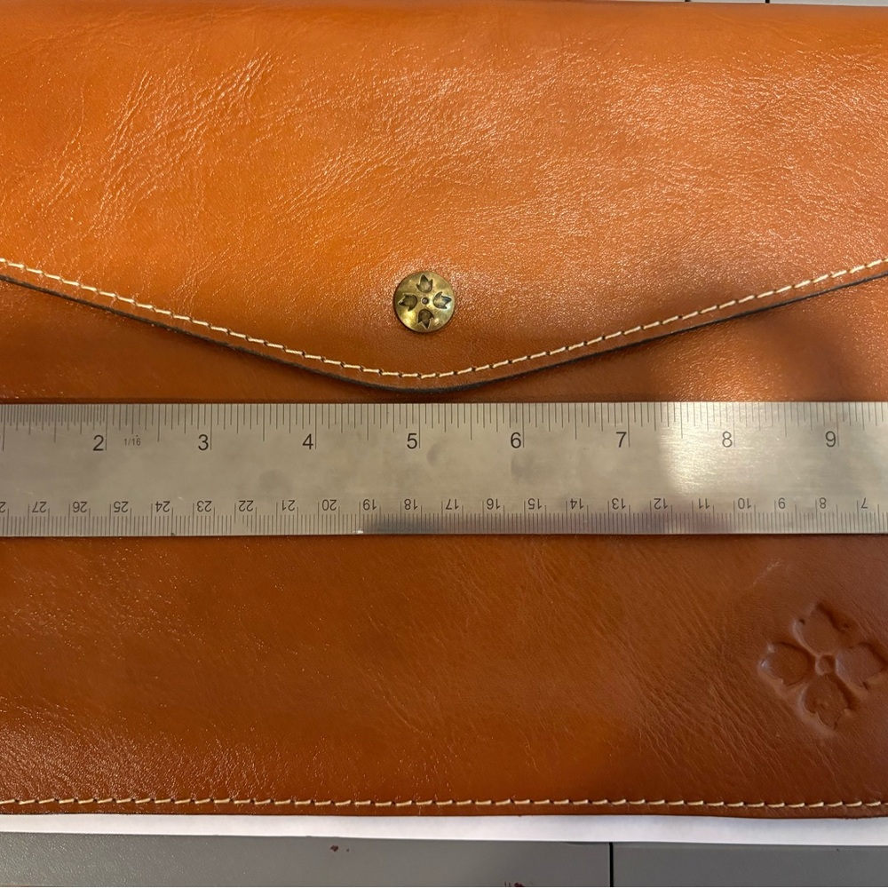 Patricia Nash Brown Leather Envelope